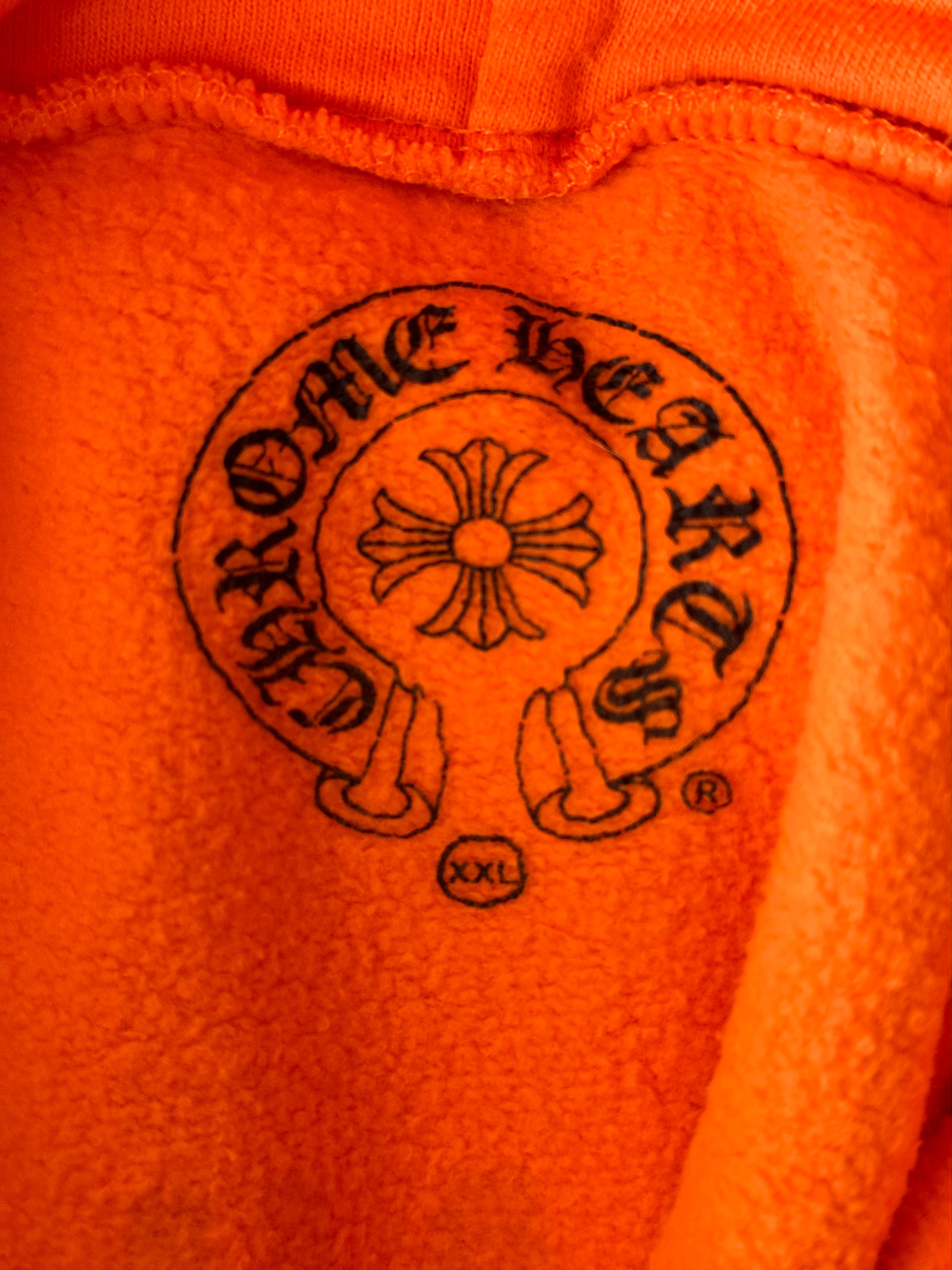 Chrome Hearts Off White Orange & Black Scroll Logo Hoodie - Stylish Streetwear for Men & Women | Perfect for Casual Outfits, Urban Fashion & Everyday Wear