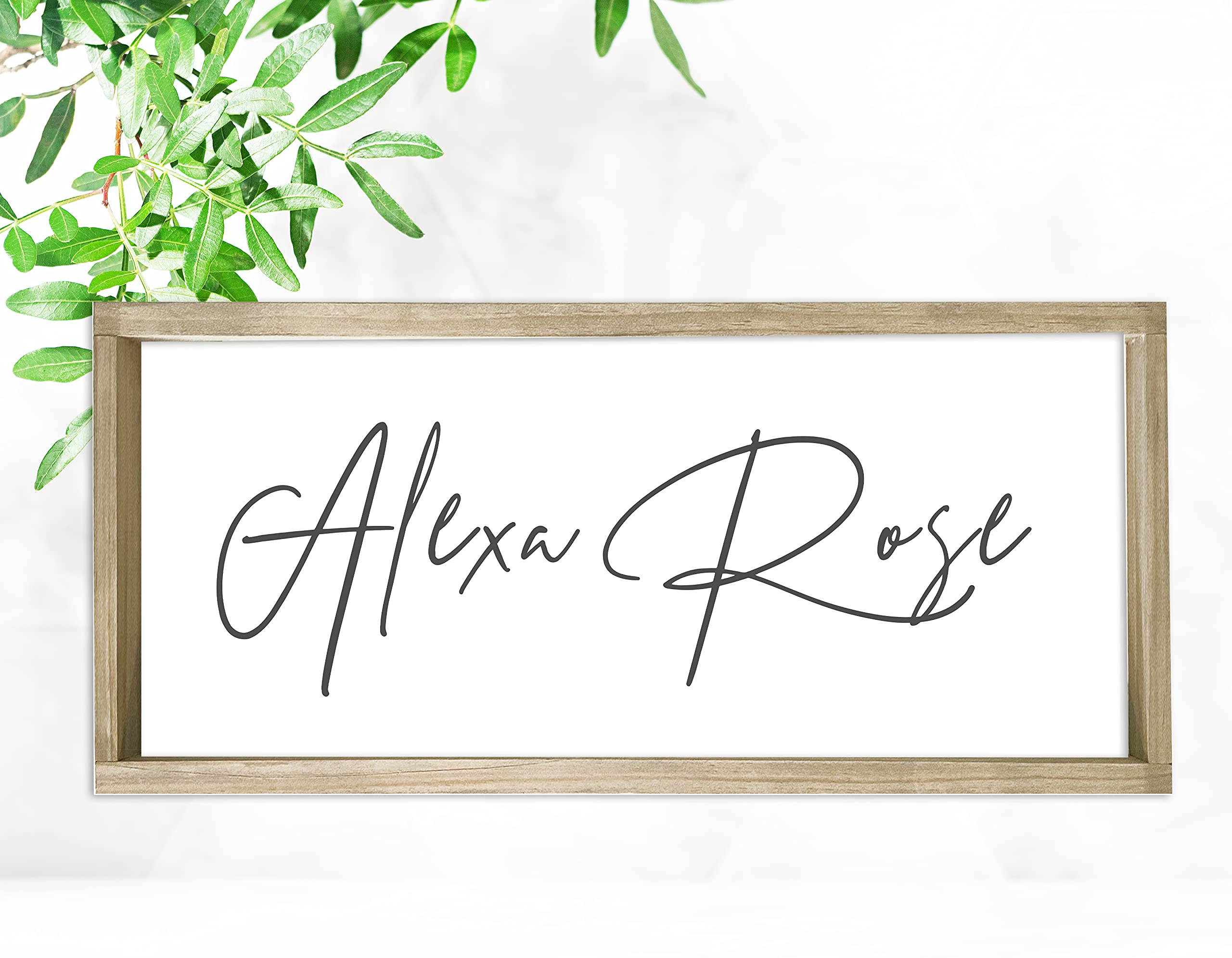 Custom Rustic Farmhouse Wall Sign - Personalized Wood Framed Nursery Decor for Baby Girl Room, Southern Charm Home Décor | Perfect for Nursery, Bedroom, Living Room & Farmhouse Style Interior Design