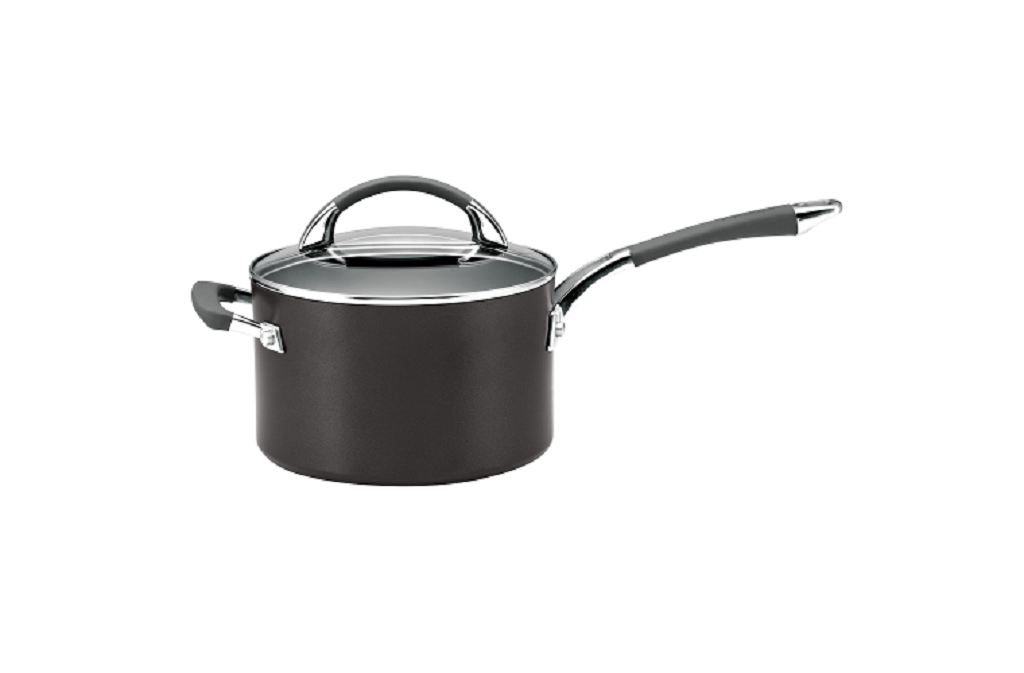 Anolon Endurance+ 3.8L (4 Quart) 20cm (8 Inch) Nonstick Saucepan with Lid - Premium Cookware for Sauces, Soups & Stews - Perfect for Gas, Electric & Induction Stovetops