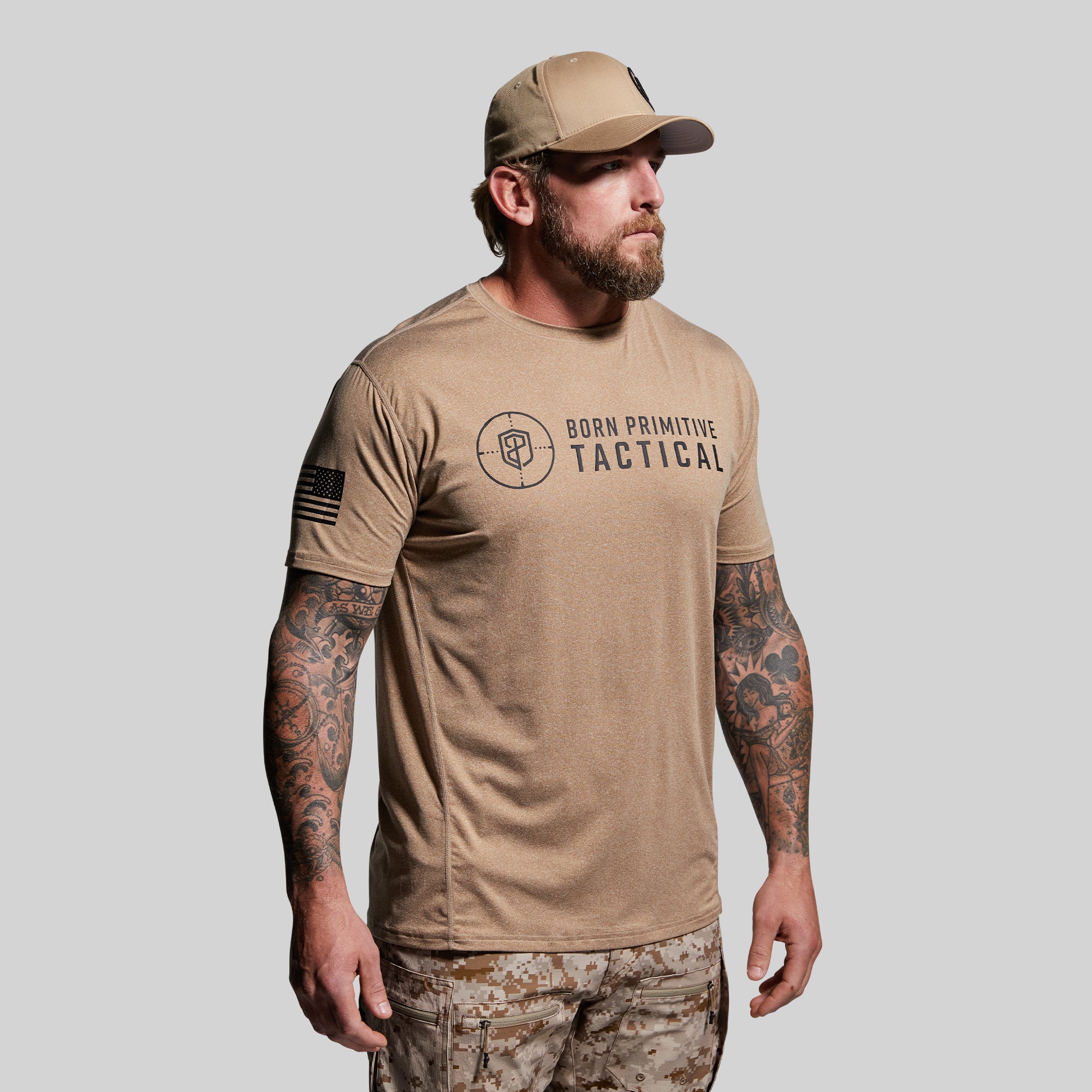 Tactical Brand Range Shirt Flag (Brown) - Durable Military Style Patch for Outdoor, Hunting, and Tactical Gear - Perfect for Jackets, Backpacks, and Uniforms