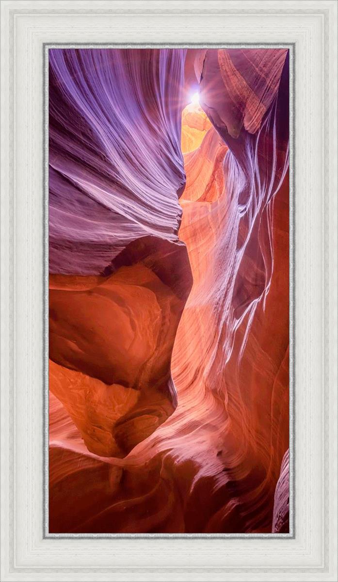 Antelope Canyon Sunburst Wall Art - Stunning Desert Landscape Photography Print for Home & Office Decor | Perfect for Living Room, Bedroom, or Gift