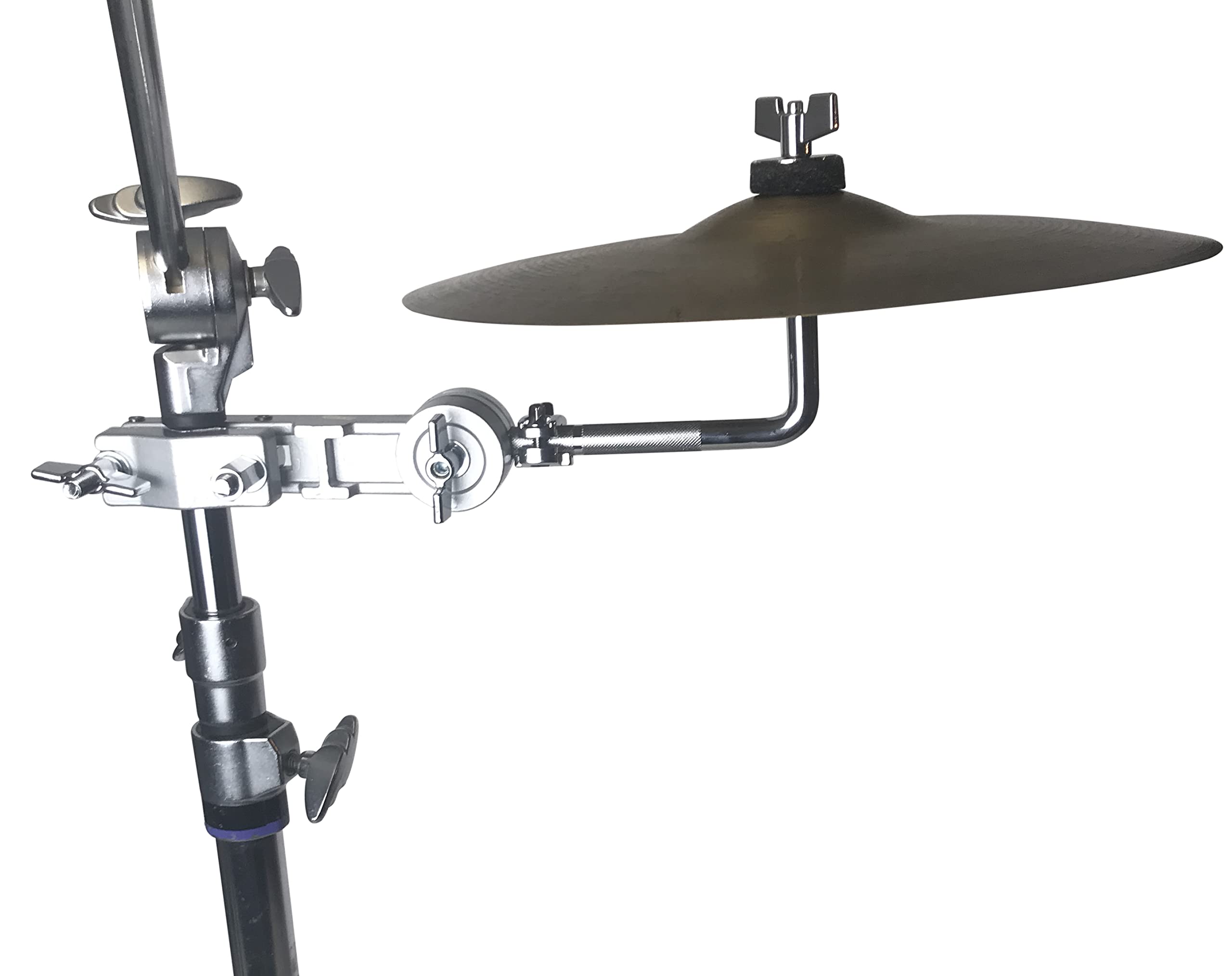 AIAS Adjustable Splash and Bell Cymbal Mount Clamp - Heavy Duty Drum Hardware for Professional Drummers | Perfect for Live Performances & Studio Recordings