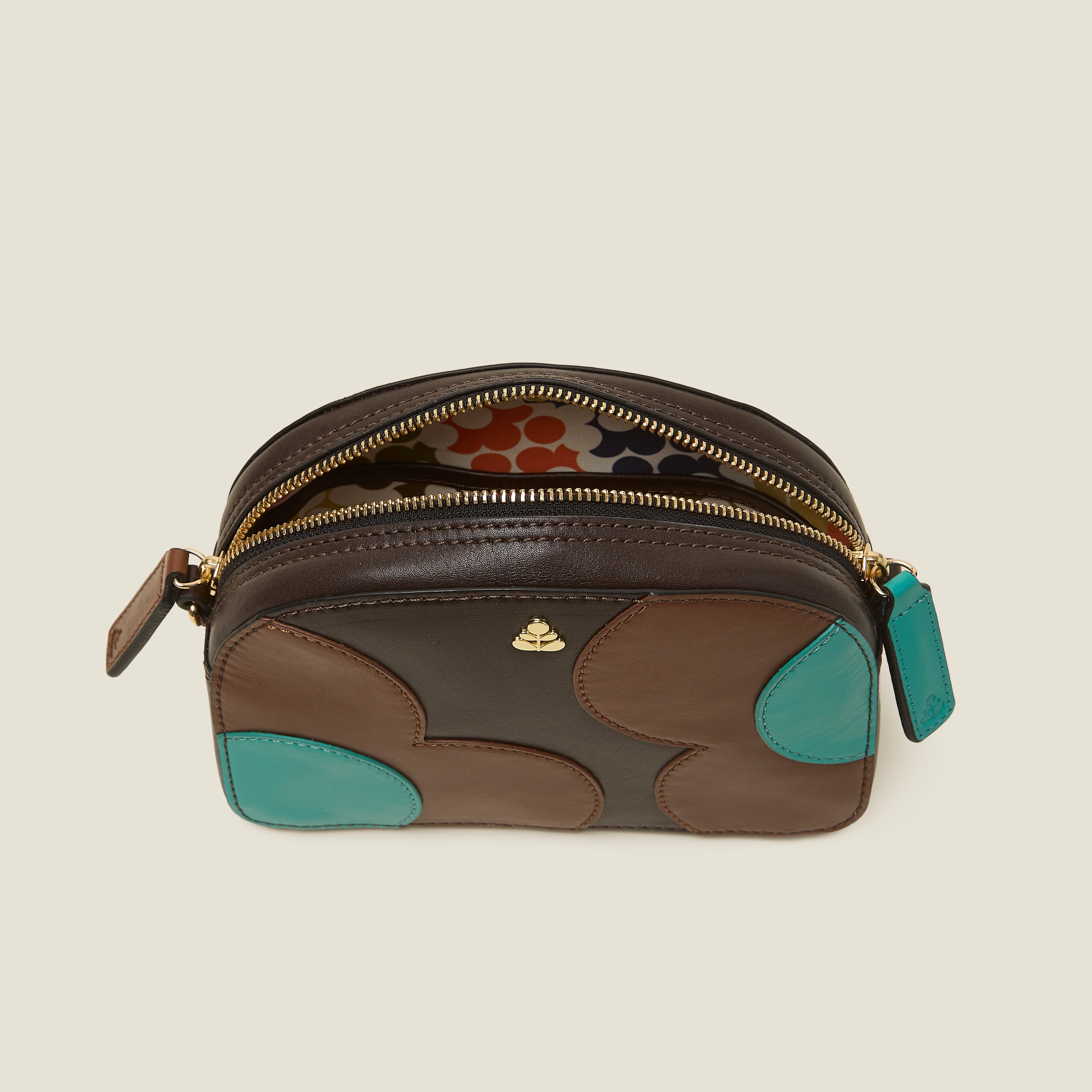 Babaluna Crossbody Bag with Spot Flower Design - Stylish Walnut Brown Purse for Women | Perfect for Everyday Use, Travel, and Shopping