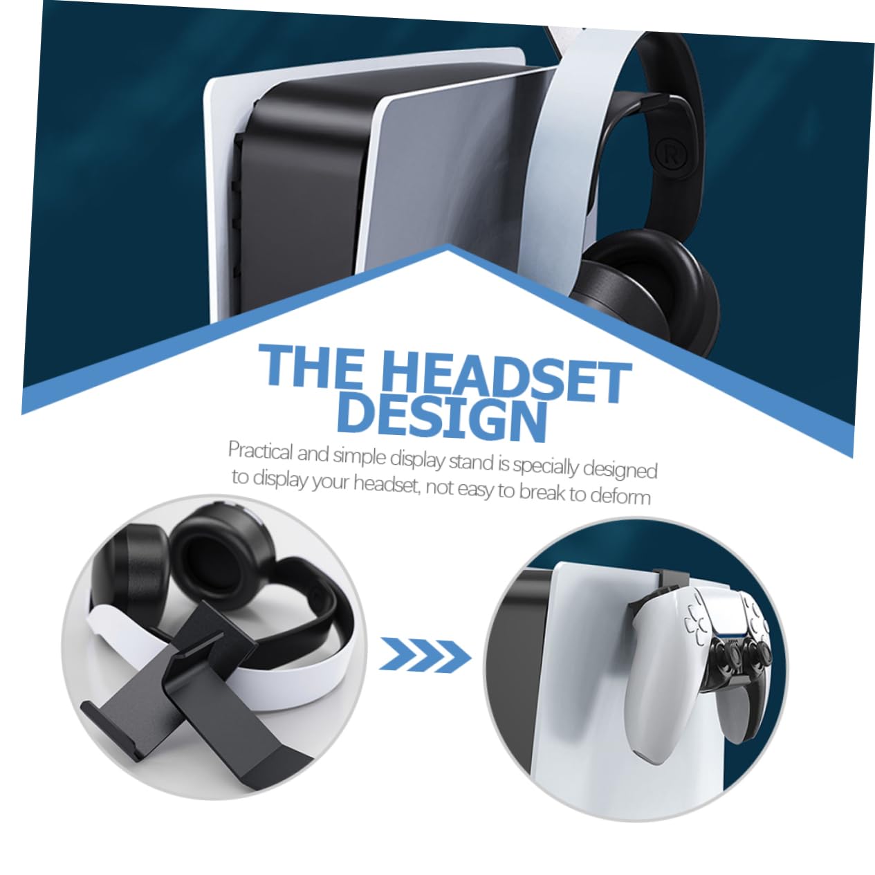 Gadpiparty 6-Pack White Wall Mount Headphone Stand Holder - ABS Headset Display Hanger & Earphone Organizer for Home, Office, Gaming Setup (Perfect for Desk, Studio & Headphone Storage)