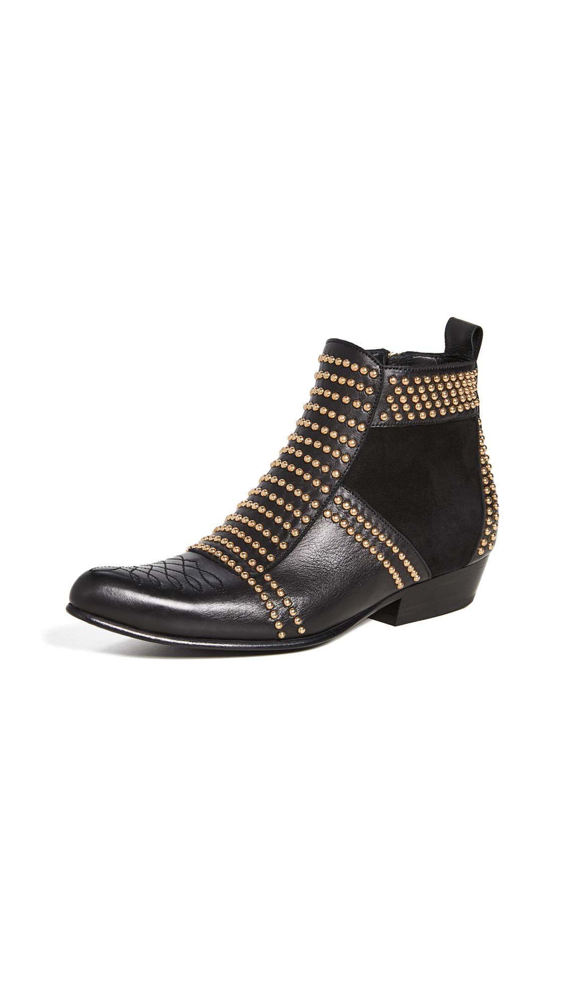 ANINE BING Women's Charlie Boots - Leather Ankle Booties for Women, Chunky Heel Chelsea Boots Fashion Shoes for Fall & Winter Outfits | Perfect for Office, Date Night & Casual Wear