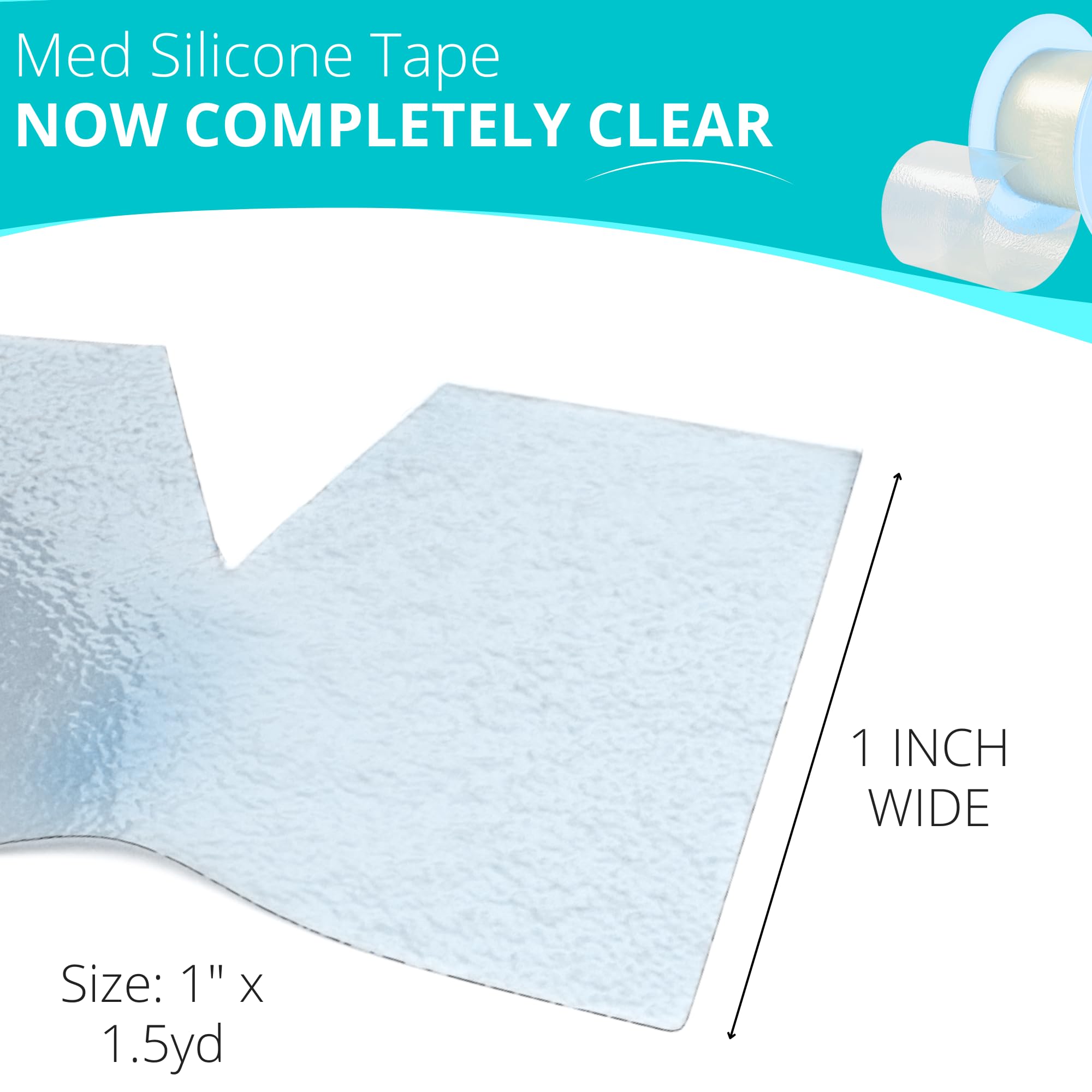 Hypoallergenic Medical Silicone Tape for Sensitive Skin - Pain-Free Removal, Secures Wound Dressings, 1