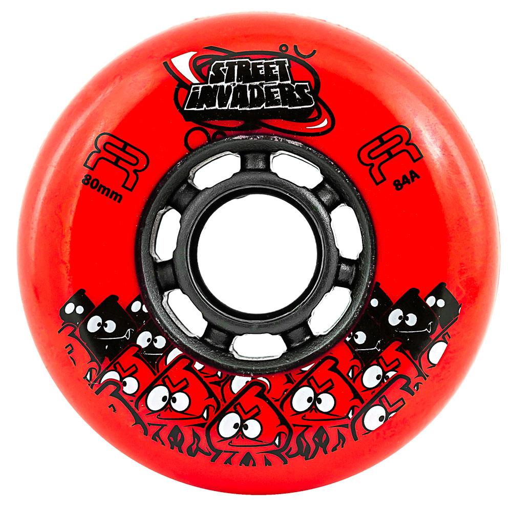 FR Street Invader 80mm Skateboard Wheels - High Performance Wheels for Street Skating, Cruising & Tricks - Perfect for Urban Commuting & Skatepark Sessions