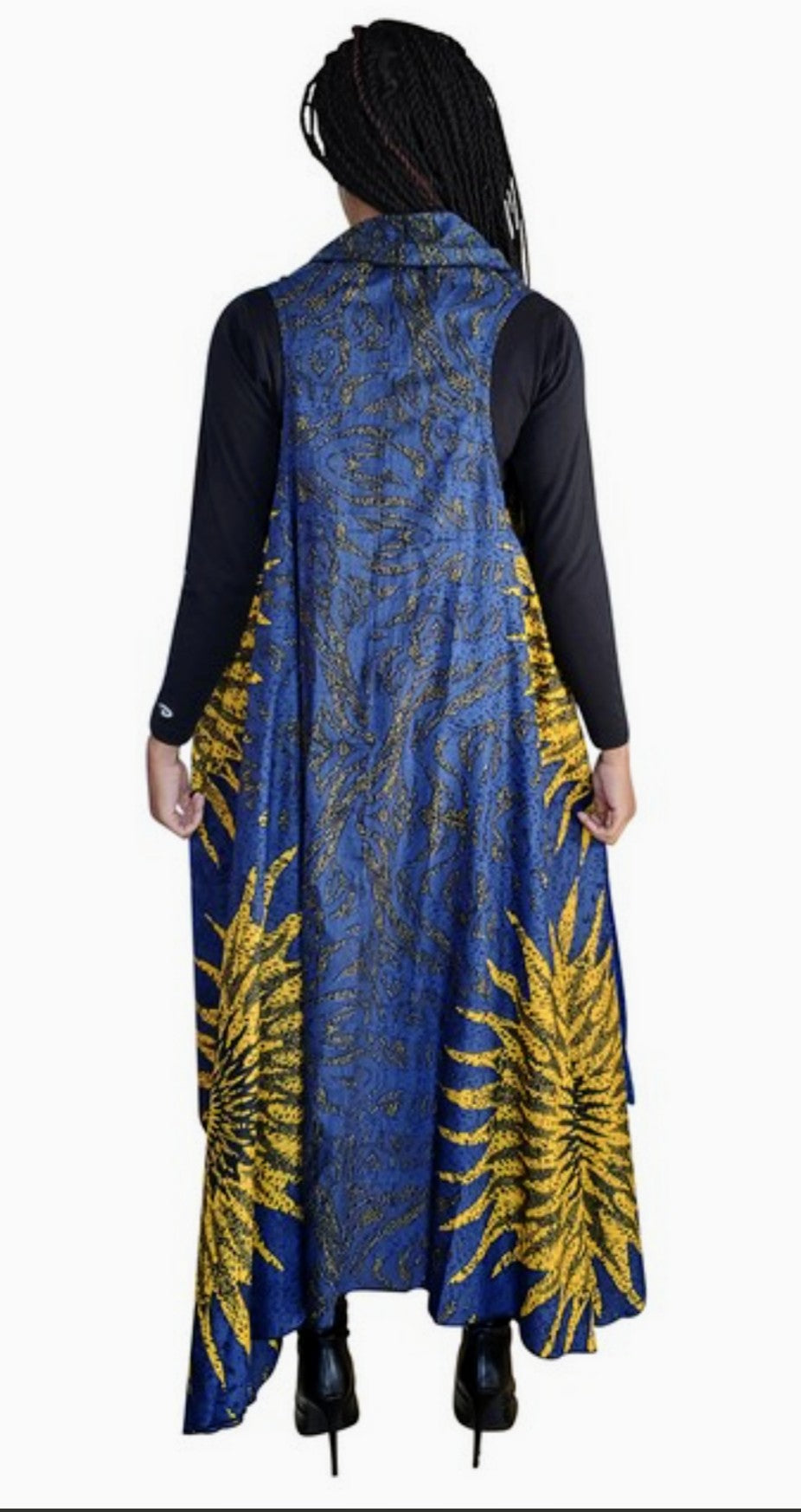 African Print Ankara Shawl Vest - Stylish DPPS4071 for Women, Fashionable Wrap Scarf for Parties, Weddings & Cultural Events