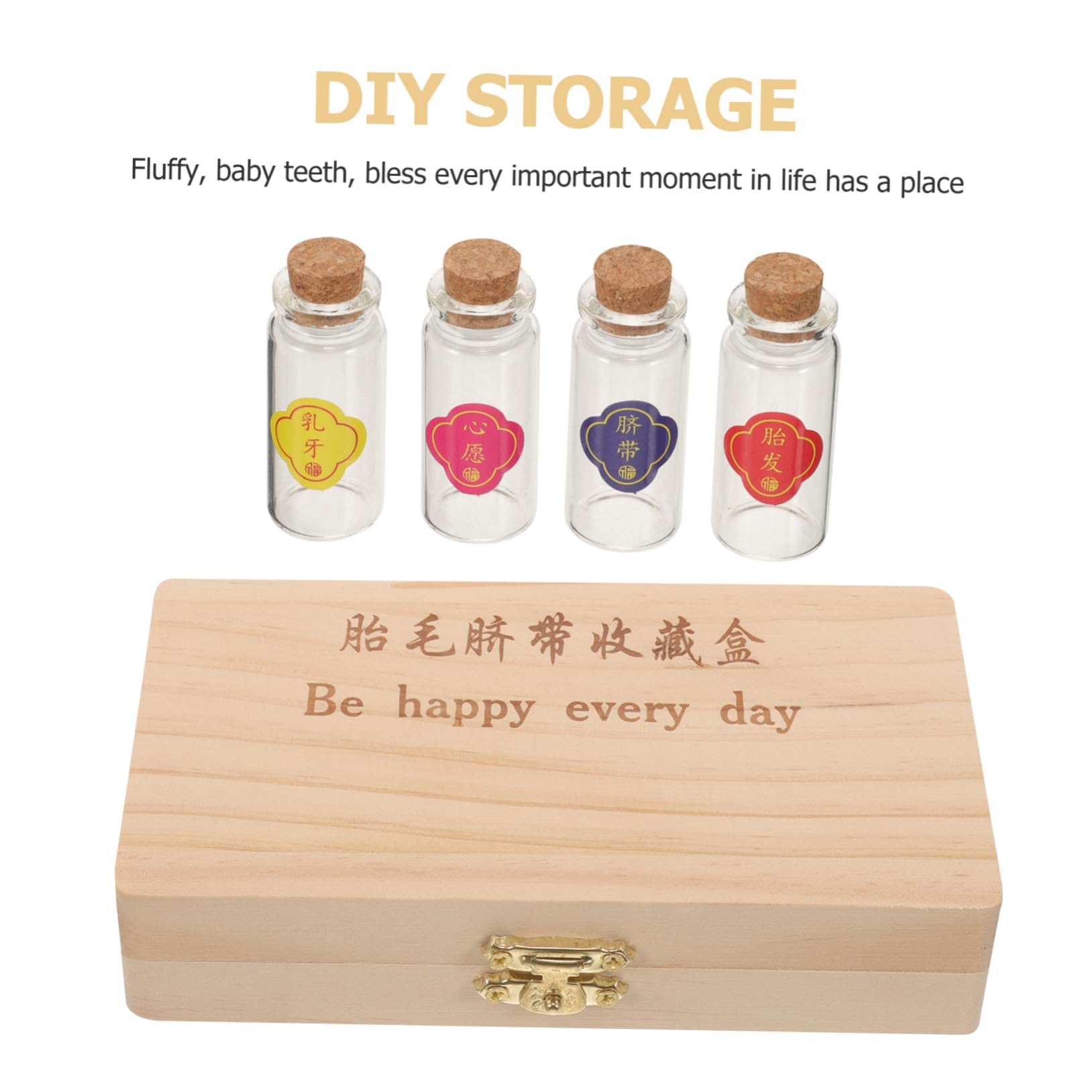 Hoement Wooden Tooth Storage Box - First Tooth Holder & Lost Teeth Keeper for Baby Teeth Collection - Perfect for Baby's First Tooth Keepsake and Memory Preservation