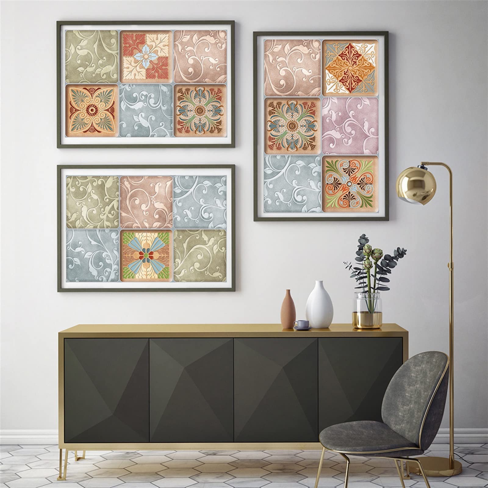16-Sheet Peel and Stick Backsplash Tile for Kitchen - Self-Adhesive Vinyl Wall Tiles 12