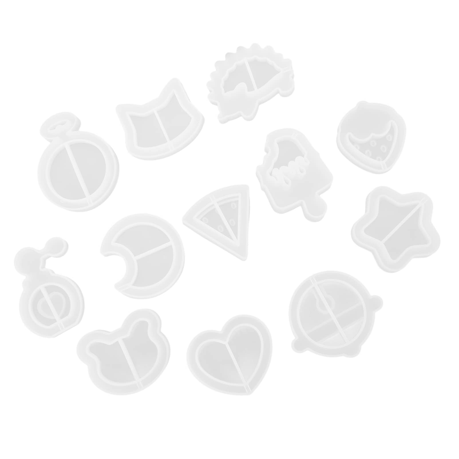 Premium 12-Piece Quicksand Silicone Mold Set for DIY Epoxy Resin Shaker Keychains & Jewelry Making – Ideal for Crafting Unique Resin Art, DIY Gifts & Home Decor Projects