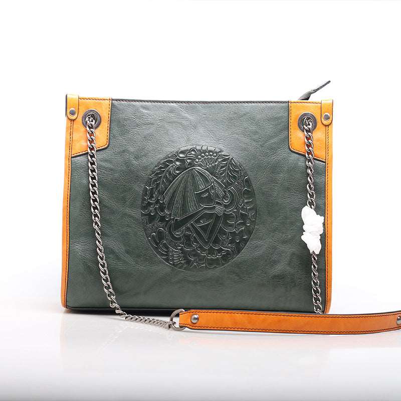 Premium Italian Leather Tote Bag with Elegant Embossed Design - Stylish & Durable Women's Handbag for Work, Travel & Everyday Use