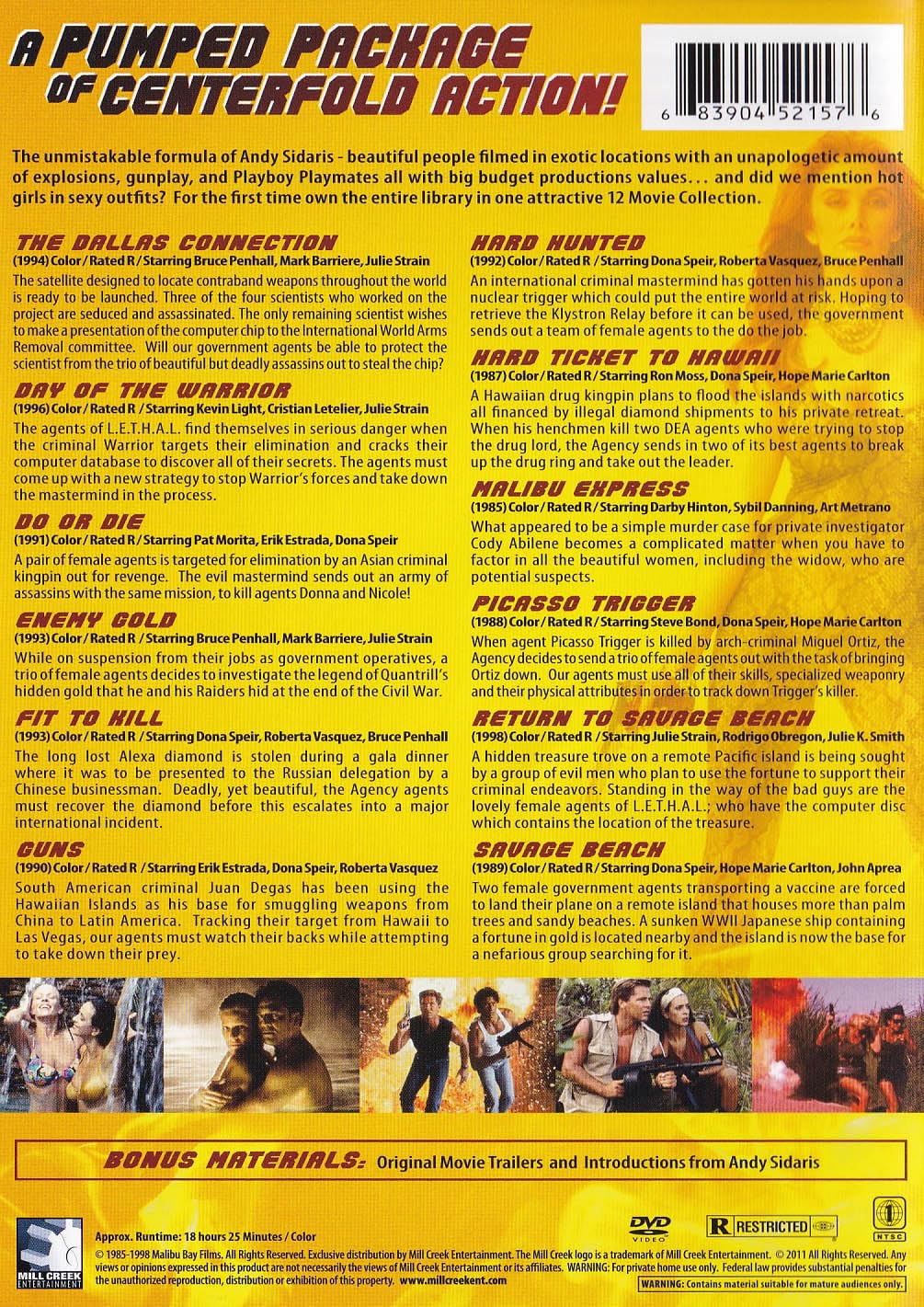 Girls, Guns and G-Strings: The Complete Andy Sidaris 12-Movie Collection | Action-Packed Cult Films for Movie Nights & 80s Retro Entertainment