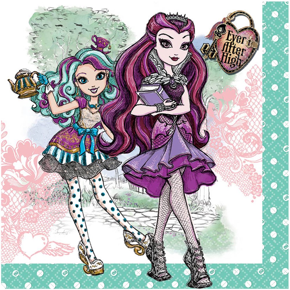 Ever After High Luncheon Napkins (16 Count) - Disney Princess Party Supplies for Birthday, Bridal Shower & Tea Party Decorations