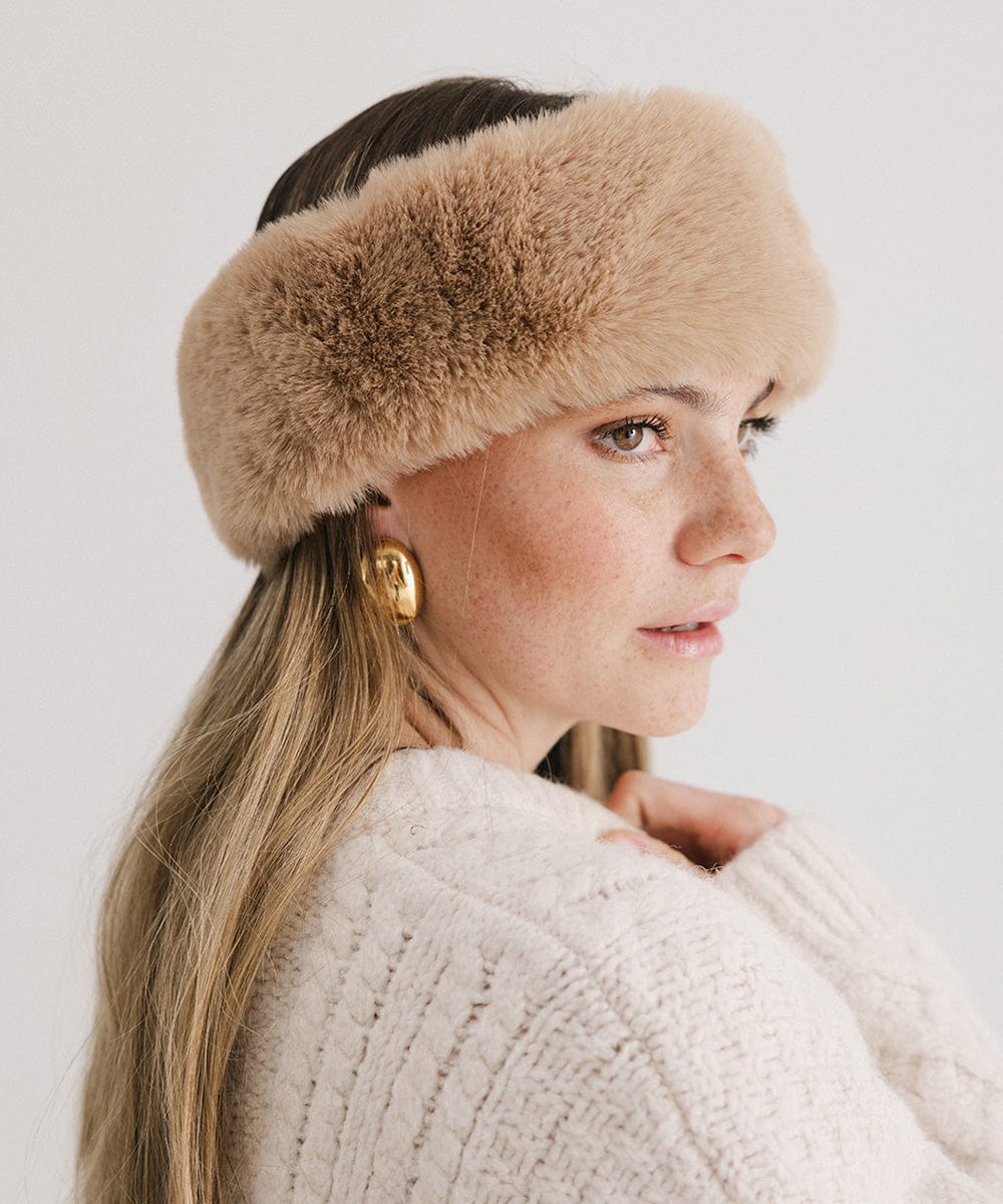 Margot Faux Fur Headband for Women - Winter Fashion Hair Accessory - Soft & Warm Head Wrap for Cold Weather, Outdoor Activities, and Holiday Parties