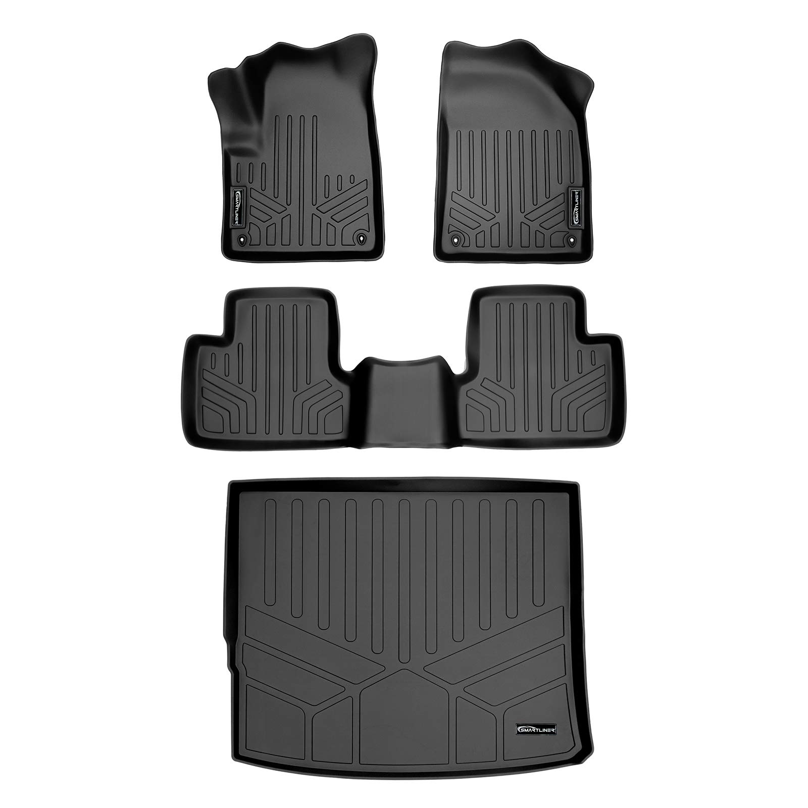 MAXLINER Custom Fit Floor Mats & Cargo Liner Set for 2014-2022 Jeep Cherokee - All Weather Protection, Black Interior Accessories - Perfect for Off-Roading, Daily Commute & Family Road Trips