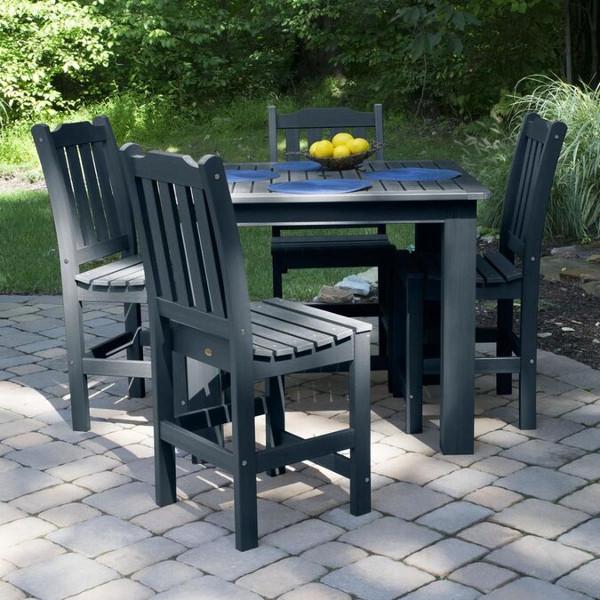 Lehigh 5-Piece Square Counter Height Outdoor Dining Set 42 x 42 - Perfect for Patio, Deck, Garden & Backyard Entertaining