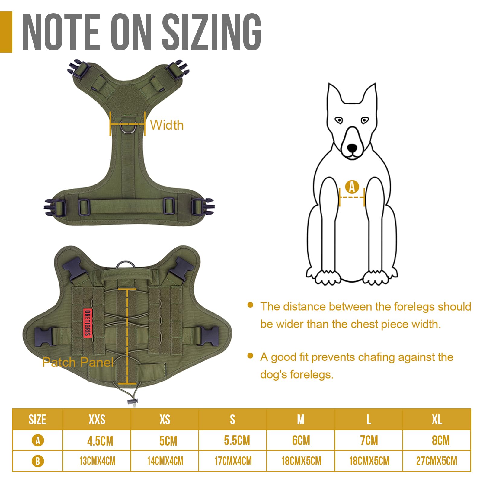 OneTigris Tactical Dog Harness Vest with Handle - Military Grade No-Pull Service Vest for Large & Medium Dogs | Adjustable FIRE Watcher 2.0 Harness for Walking, Hiking & Training (Size S, Green) | Perfect for Outdoor Adventures & Working Dogs
