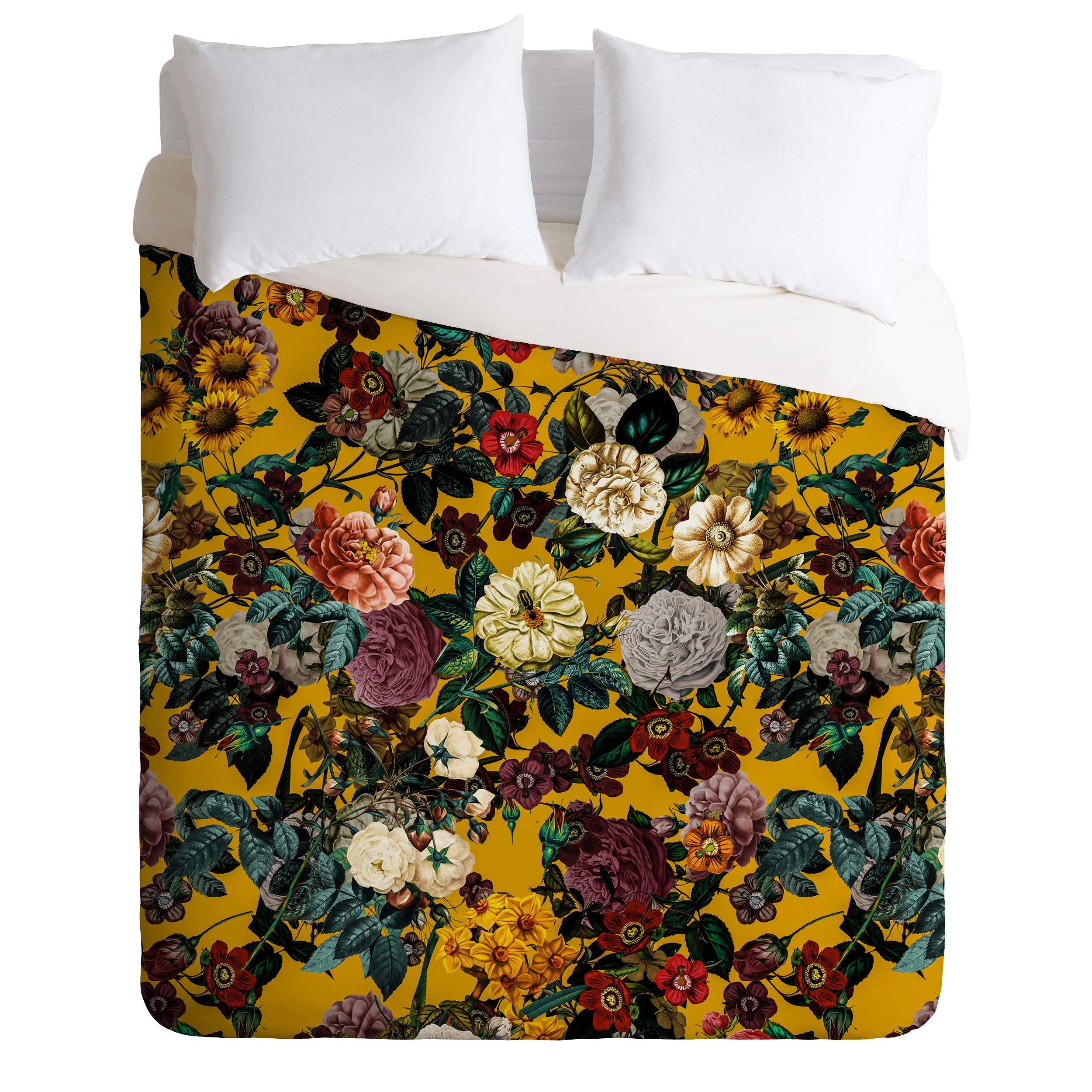 Exotic Garden V Duvet Cover Set - Full/Queen with Pillow Shams for Bedroom Decor