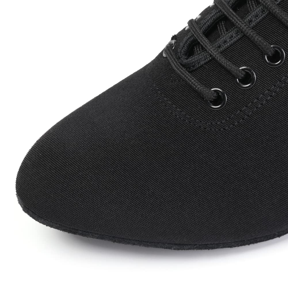 DKZSYIM Women's Lace-up Ballroom Dance Shoes - Closed Toe Latin Modern Salsa Practice & Teaching Shoes Model ZYX305 for Professional Dance Performances