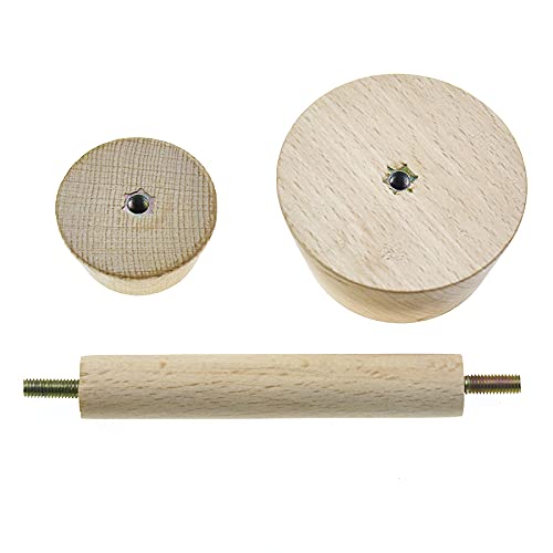 Double-Sided Wooden Egg Tart Mold & Pastry Pusher - DIY Cake & Tart Baking Tool for Home Kitchen - Perfect for Making Egg Tarts, Pastries, and Desserts