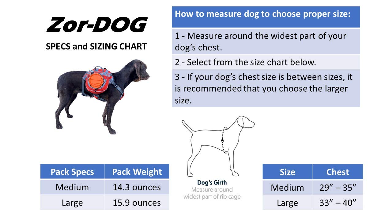 Durable Saddlebag Backpack & Harness Combo for Medium to Large Dogs (30-100+ lbs) - Reflective, Lightweight & Comfortable Dog Gear for Hiking, Camping & Travel - Includes 2 Collapsible Bowls (Large, Orange)