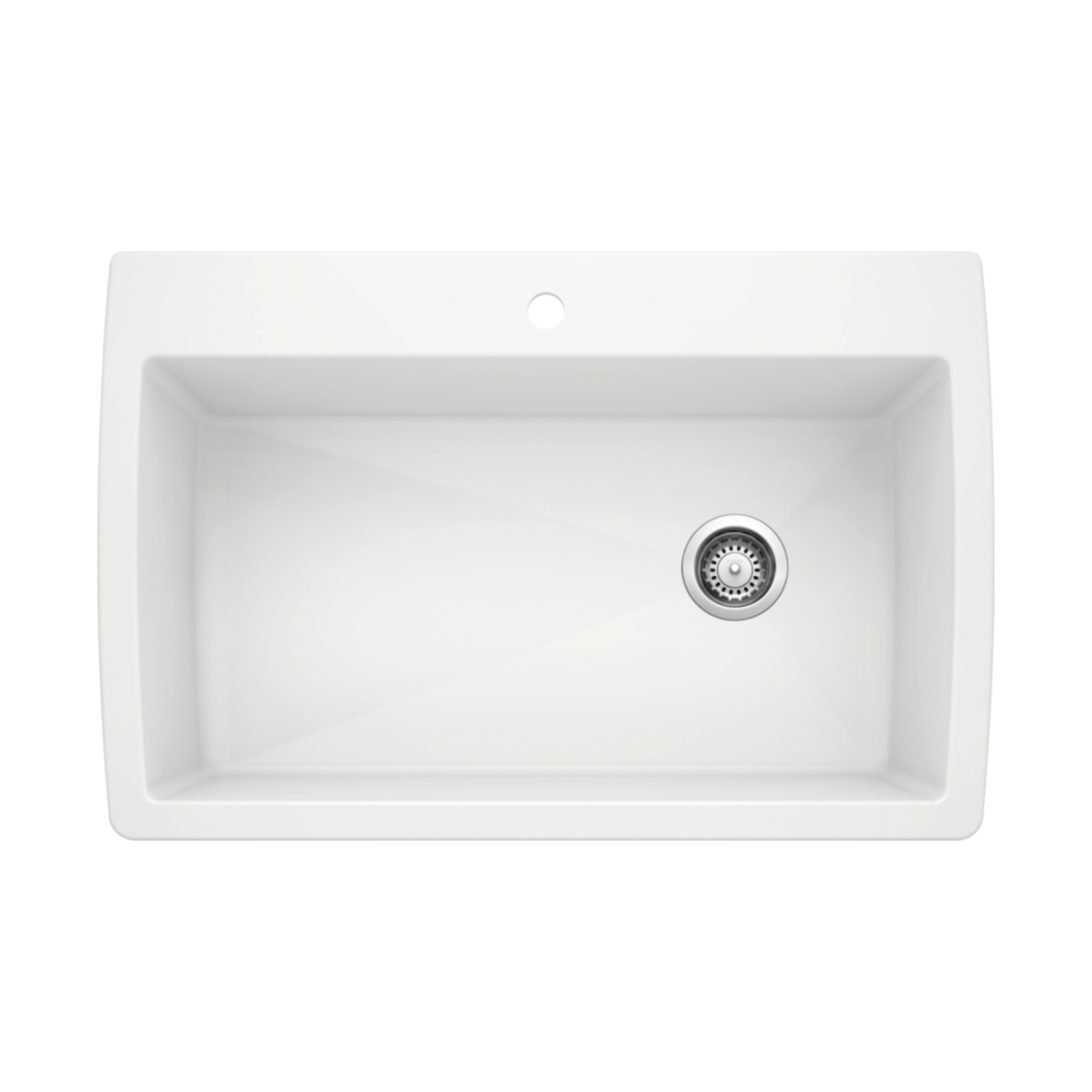 Blanco Diamond Super Single Dual Mount SILGRANIT Kitchen Sink - Premium Undermount or Drop-In Stainless Steel Sink for Modern Kitchens | Perfect for Food Prep, Dishwashing & Entertaining