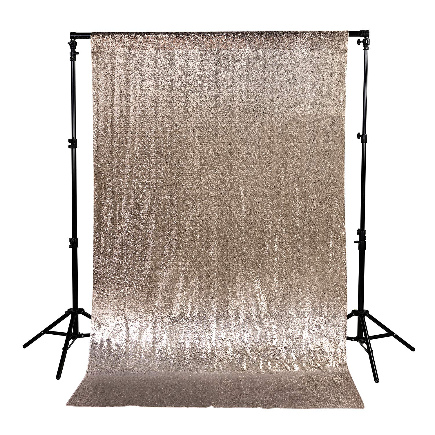 7x7 FT Sparkling Sequin Backdrop - Photography Background Curtain for Party, Wedding, Birthday & Event Decoration - Perfect for Photo Booths, Stage Backdrops & Home Decor