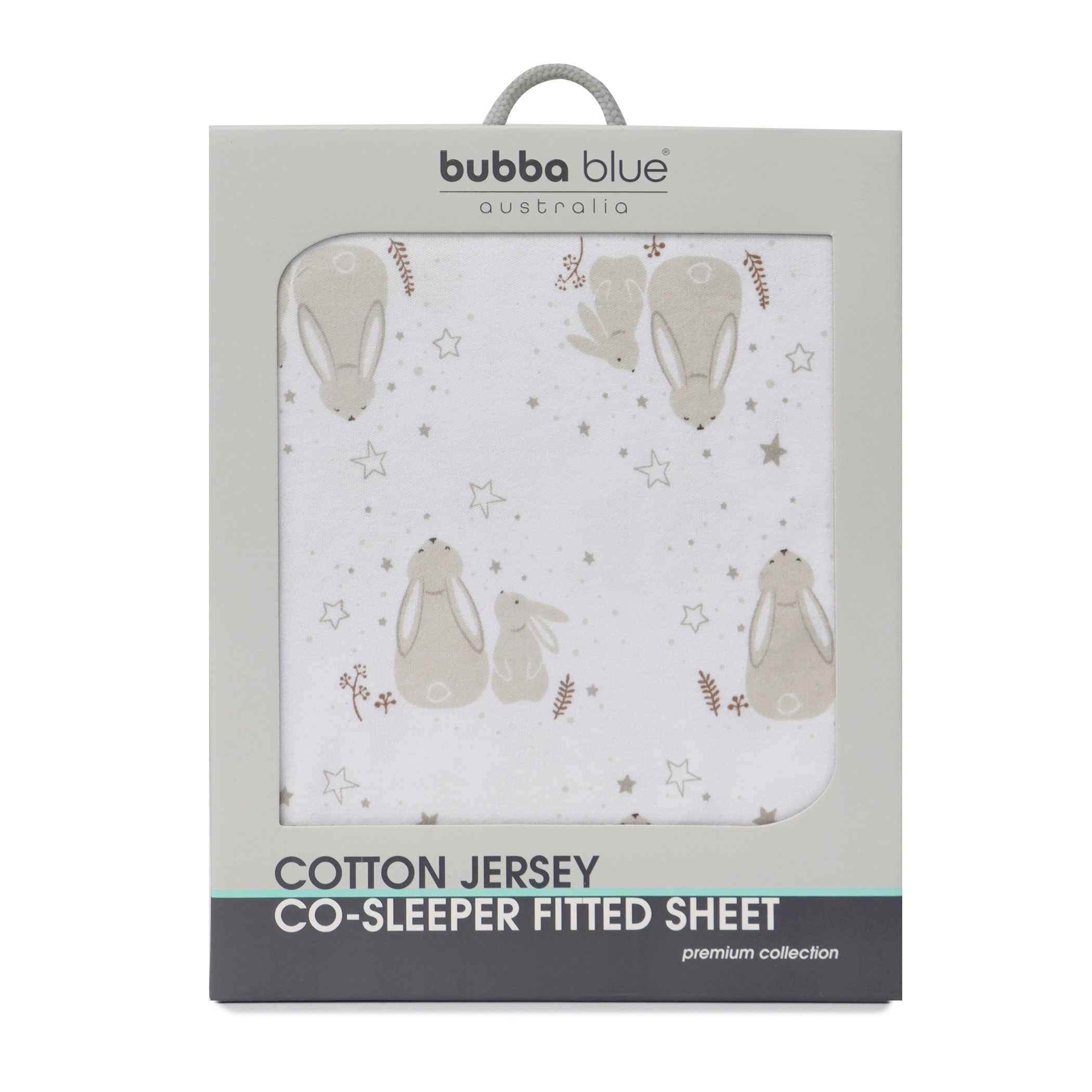 Bunny Dreams Jersey Co Sleeper & Bedside Crib Fitted Sheet - Soft & Breathable for Baby's Comfort - Perfect for Nursery, Co-Sleeping & Travel