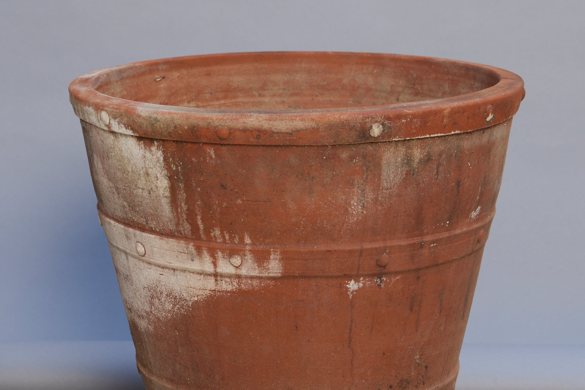 Large Three Banded Terra Cotta Pot from Sumba - Handcrafted Clay Planter for Indoor/Outdoor Plants, Succulents & Home Decor | Perfect for Garden, Patio & Boho Style Decorating