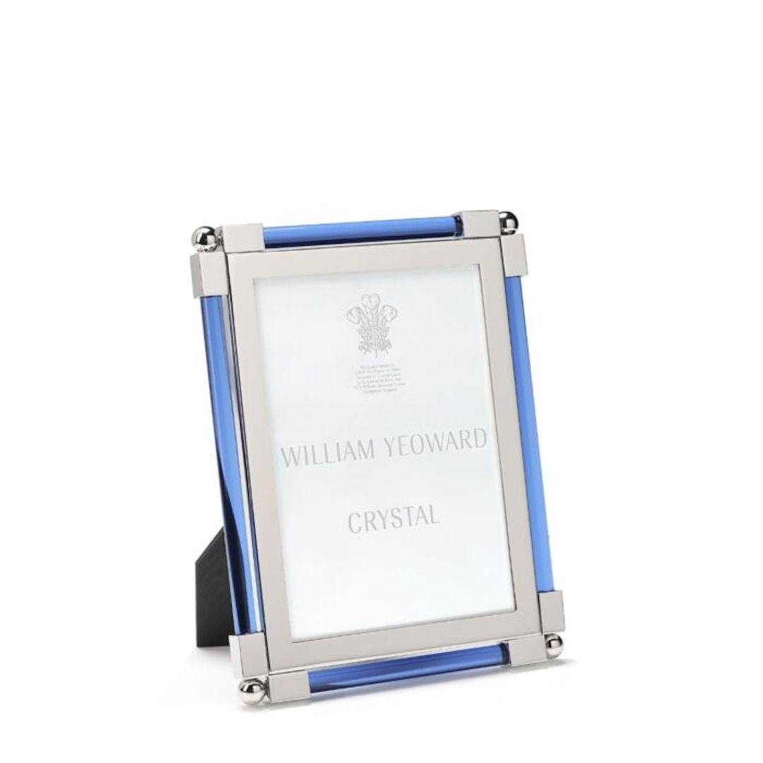 5x7 Classic Blue Picture Frame - Elegant Wall & Tabletop Photo Display for Home, Office & Gifts
