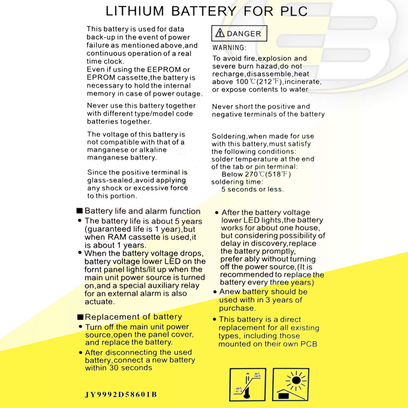 2-Pack Exell PLC 3V Lithium 1200mAh CR2032 Battery - Compatible with Texas Instruments (Replaces 545, 560, 2587678-8005) - Ideal for Computer Backup, Server Power, UPS, RAM & Industrial Electronics