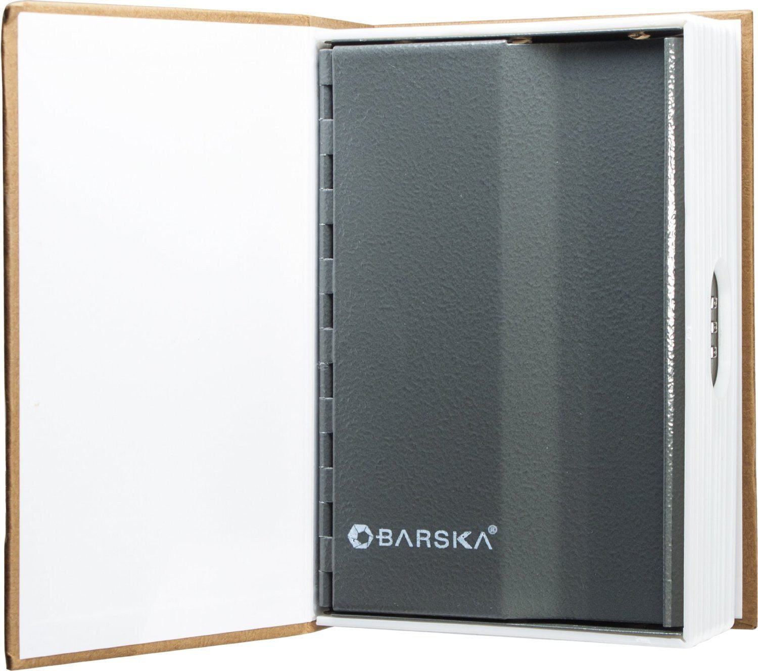 Barska CB11990 Combination Lock Book Safe for Home, Office & Travel - Secure Cash, Jewelry & Valuables in Disguised Book Storage Box