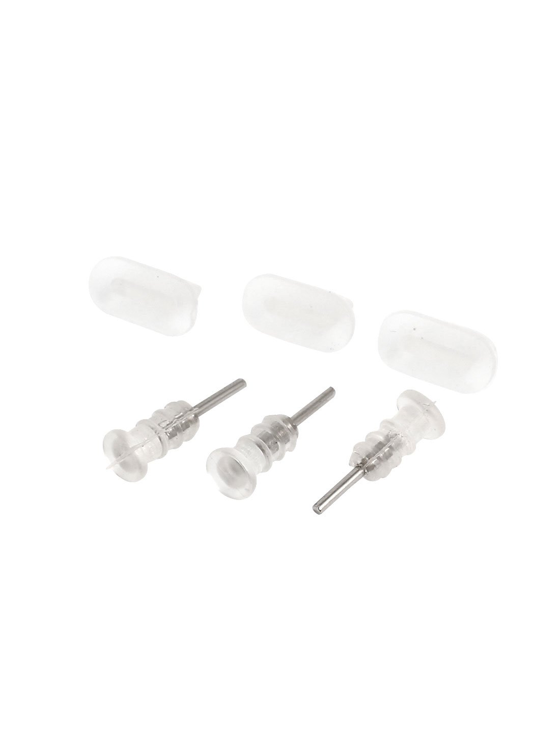 uxcell 3-Pack Clear USB Headset Dock Dust Cover Cap Stopper for Smartphones - Perfect for Office, Travel & Device Protection
