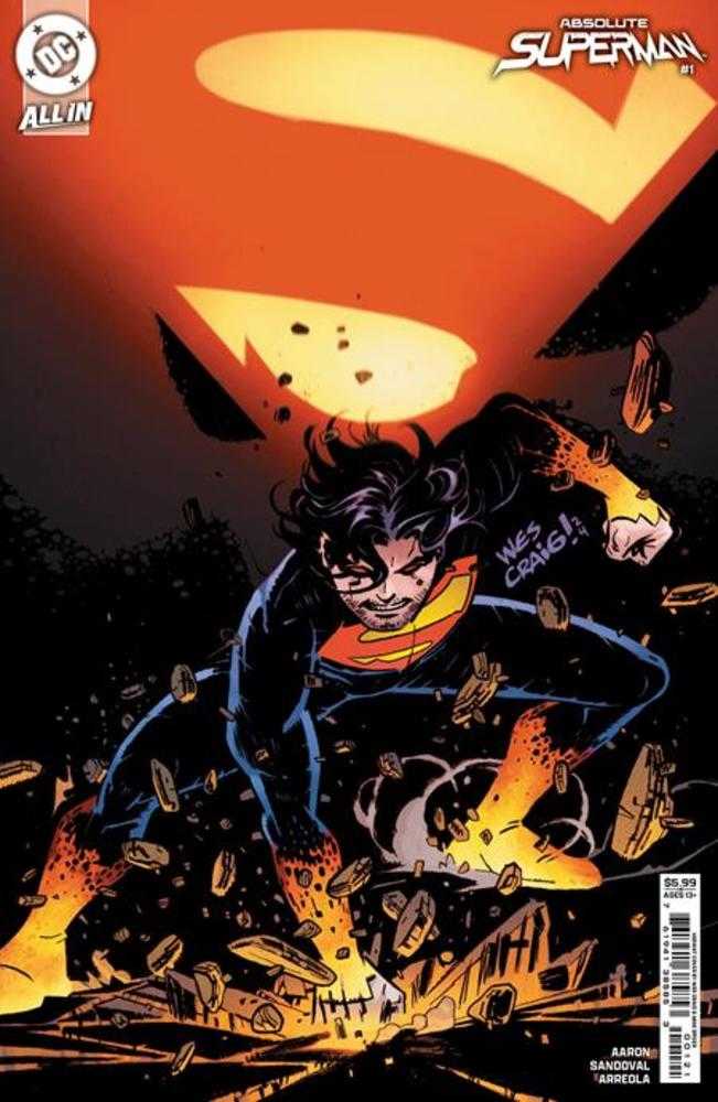Absolute Superman #1 Cover B Wes Craig Card Stock Variant - Collectible Comic Book for Fans & Display