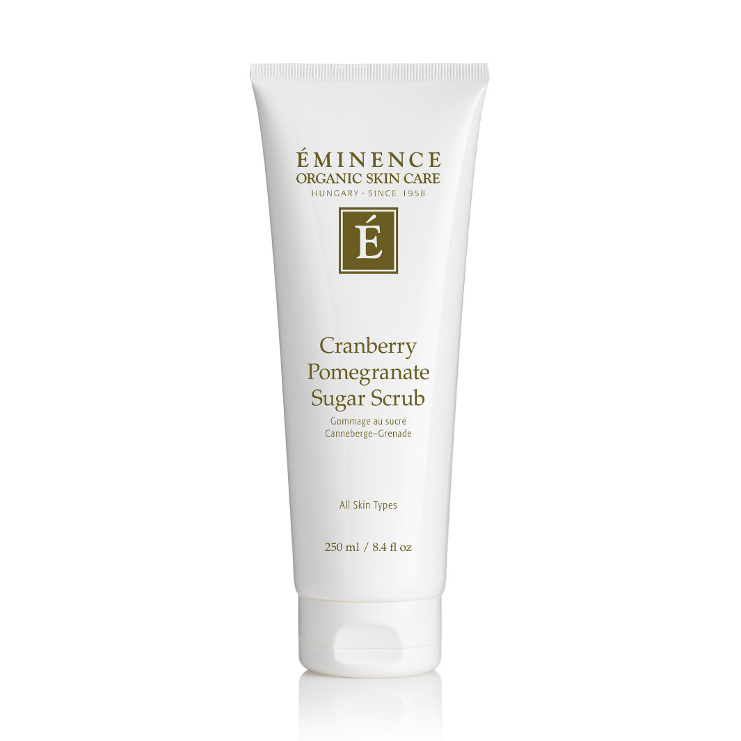 Eminence Organics Cranberry Pomegranate Sugar Scrub - Exfoliating Face & Body Scrub for Glowing Skin - Perfect for Spa Day & At-Home Skincare Routine