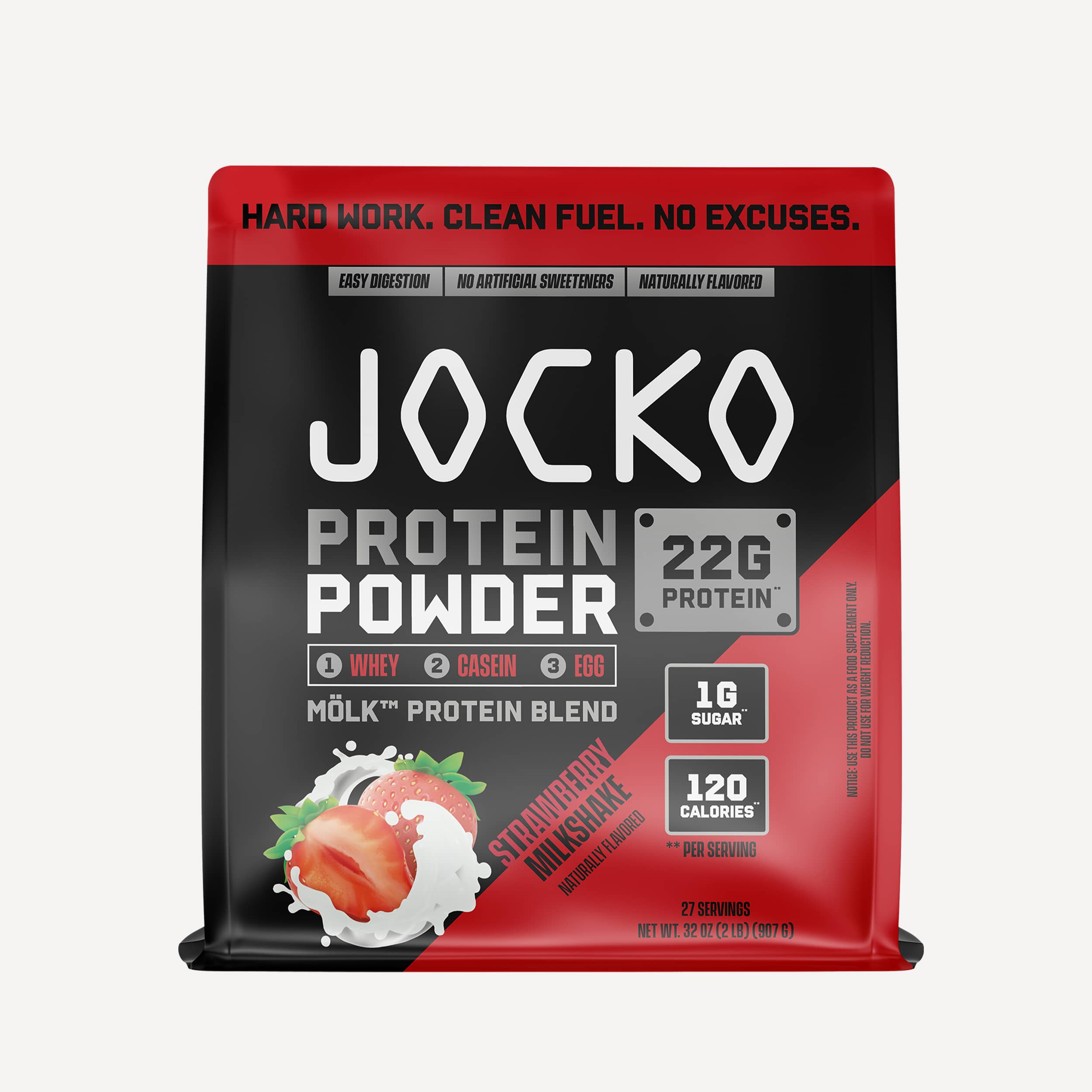 JOCKO MÖLK Premium Whey Protein Powder - 25g Protein per Serving, Low Sugar, Keto Friendly - Perfect for Post-Workout Recovery, Muscle Building & Healthy Lifestyle
