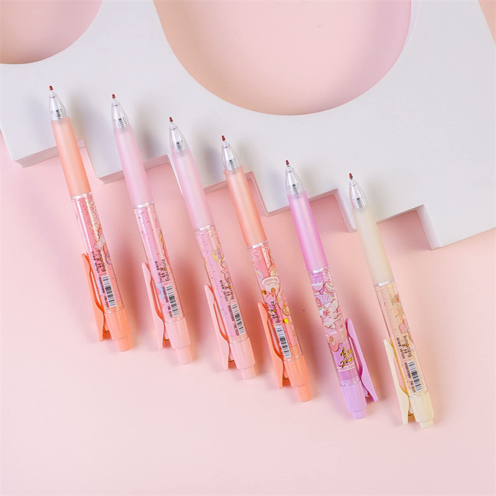 Kawaii Japanese Gel Pens for Students - Cute Signature Pens, Sweet Peach Diary Design - Perfect for Journaling, Note Taking & Gift Giving
