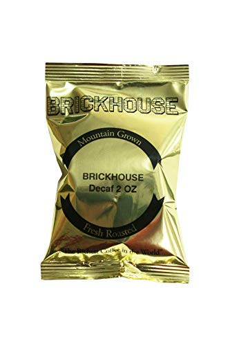 Brickhouse Decaf Ground Coffee - 40 Pack (2 oz Bags) | Premium Swiss Water Process Decaffeinated Coffee | Perfect for Home Brewing, Office Use & Gifts