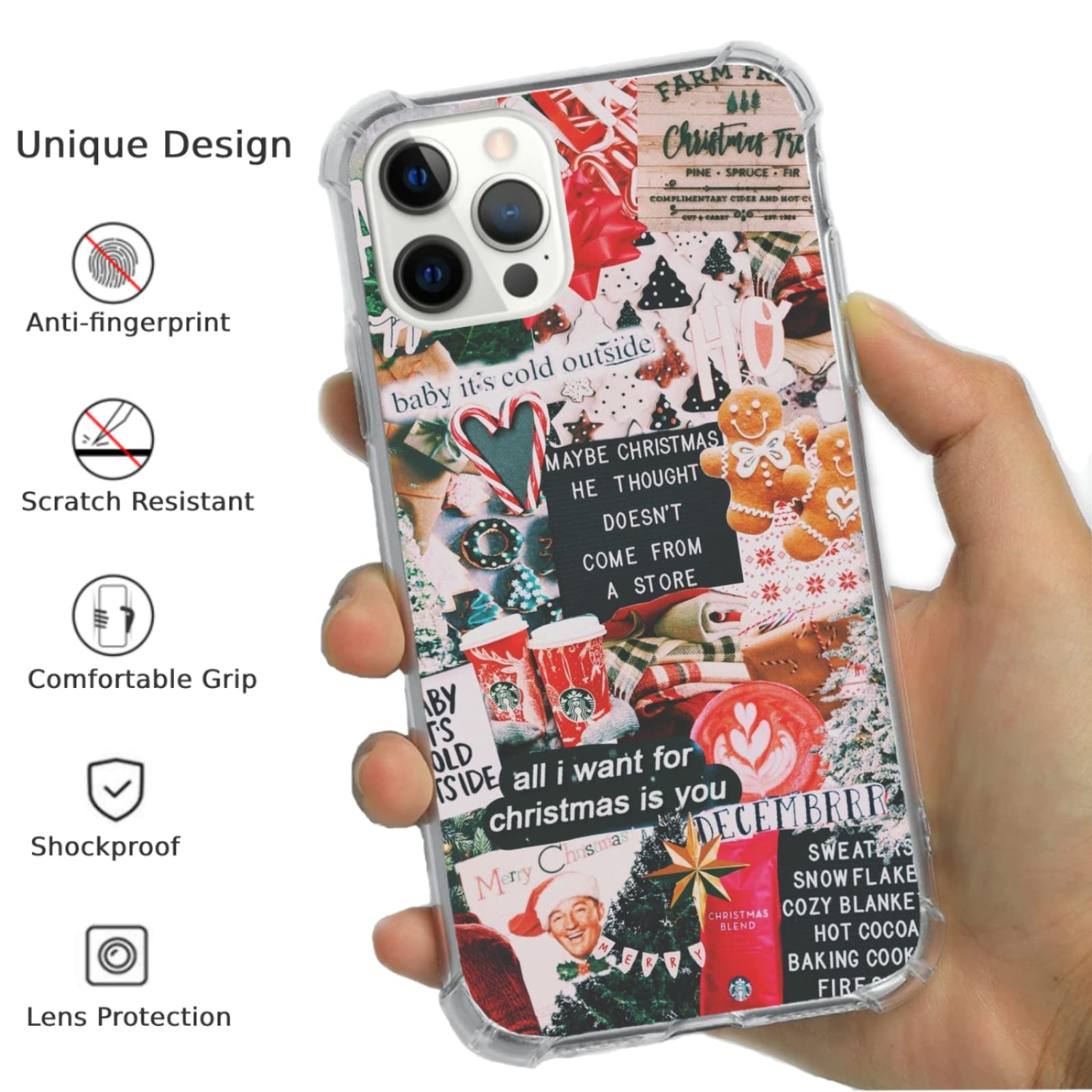 Festive Christmas iPhone 11 Pro Max Case - Holiday Themed Protective Cover with Trendy Winter Design for Women & Men | Perfect Gift for Xmas, Office Party & Family Gatherings