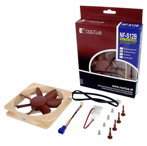 Noctua NF-S12B ULN 120mm Ultra Quiet Case Fan - 700/500 RPM - Premium Cooling for PC, Gaming Rig & Home Theater - Silent Operation for Office & Bedroom Use