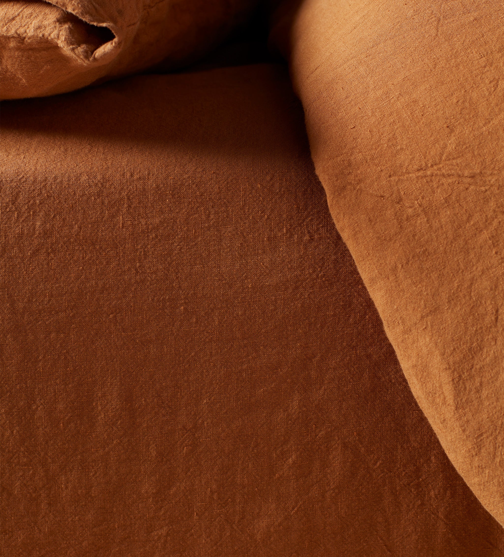 100% Pure Linen Fitted Sheet - Queen Size Amber - Breathable & Soft Bed Sheet for Comfortable Sleep - Perfect for Summer Nights & Allergy Relief