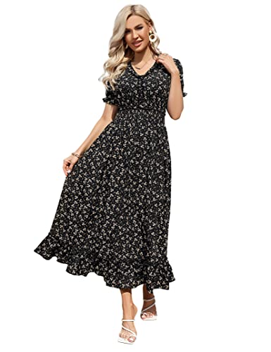 Black & Yellow Flower-short Sleeve