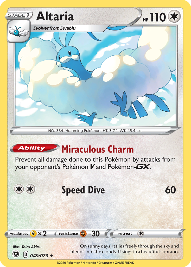 Altaria 049/073 Pokemon Trading Card - Rare Collectible for Battles & Trading | Perfect for Pokemon TCG Enthusiasts & Competitive Play