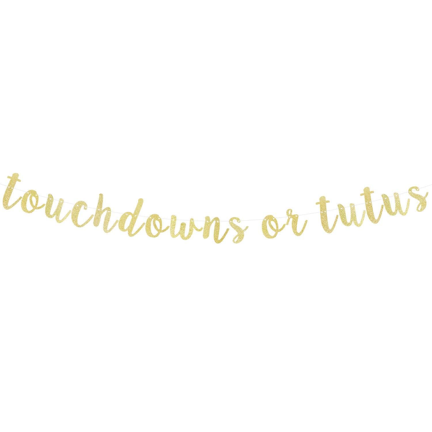 LINGTEER Gold Glitter Bunting Banner - Perfect for Baby Shower, Gender Reveal & First Birthday Party Decorations - Great for Nursery, Wedding, Holiday & Celebration Events