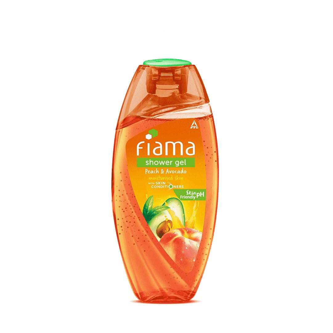 Fiama Peach & Avocado Body Wash Shower Gel 250ml - Moisturizing Skin Conditioners for Soft Skin, Women & Men, All Skin Types | Daily Hydration for Dry Skin, Post-Workout Refreshment, Spa-Like Shower Experience
