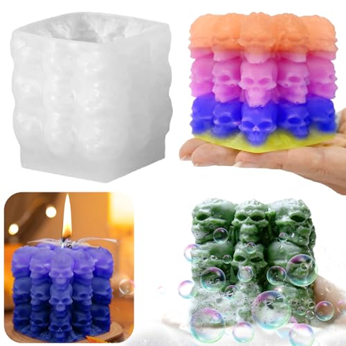 1PCS Cube Skull Mold