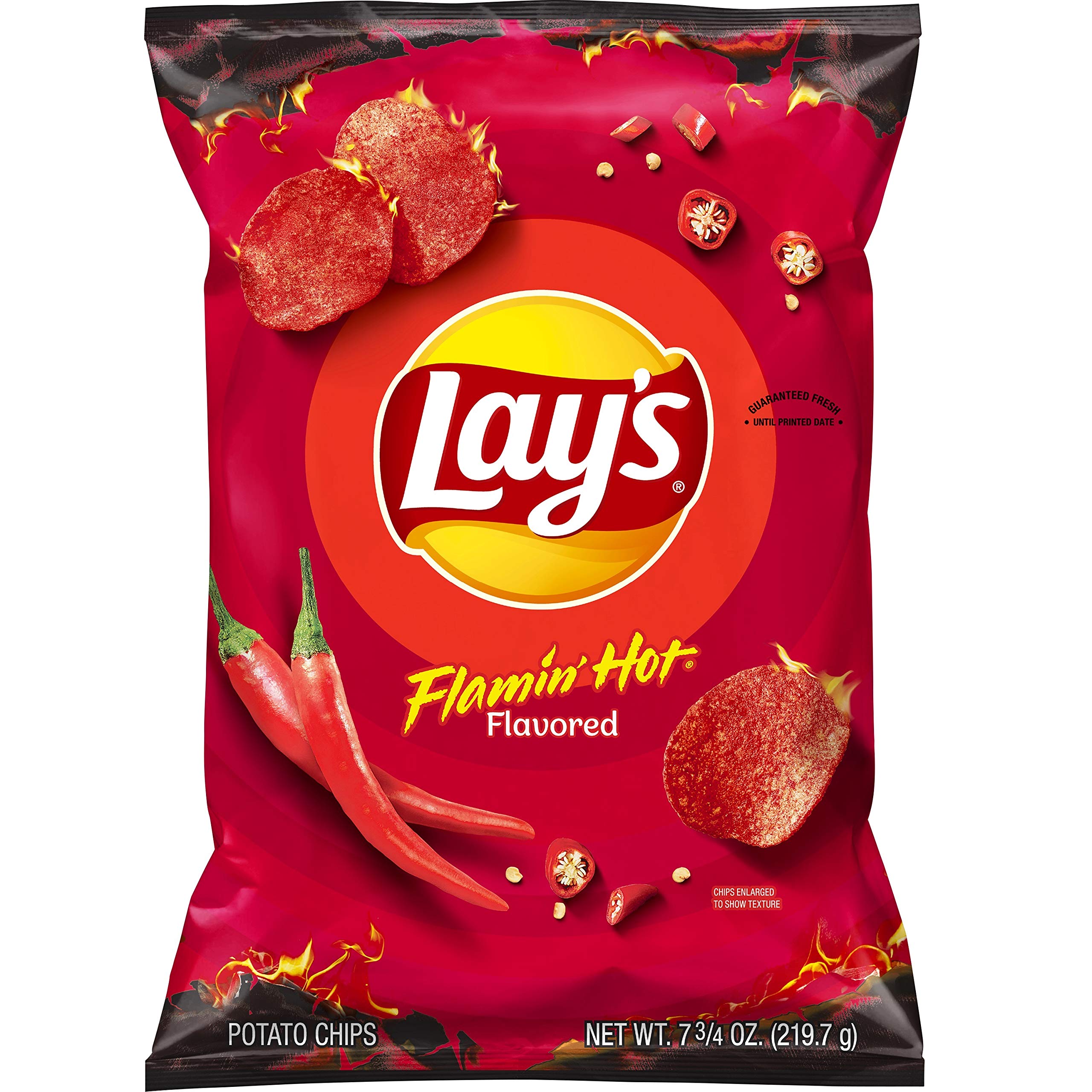 Lay's Flamin' Hot Potato Chips - Spicy Snack, 7.75oz Bag - Perfect for Parties, Movie Nights & On-the-Go Snacking