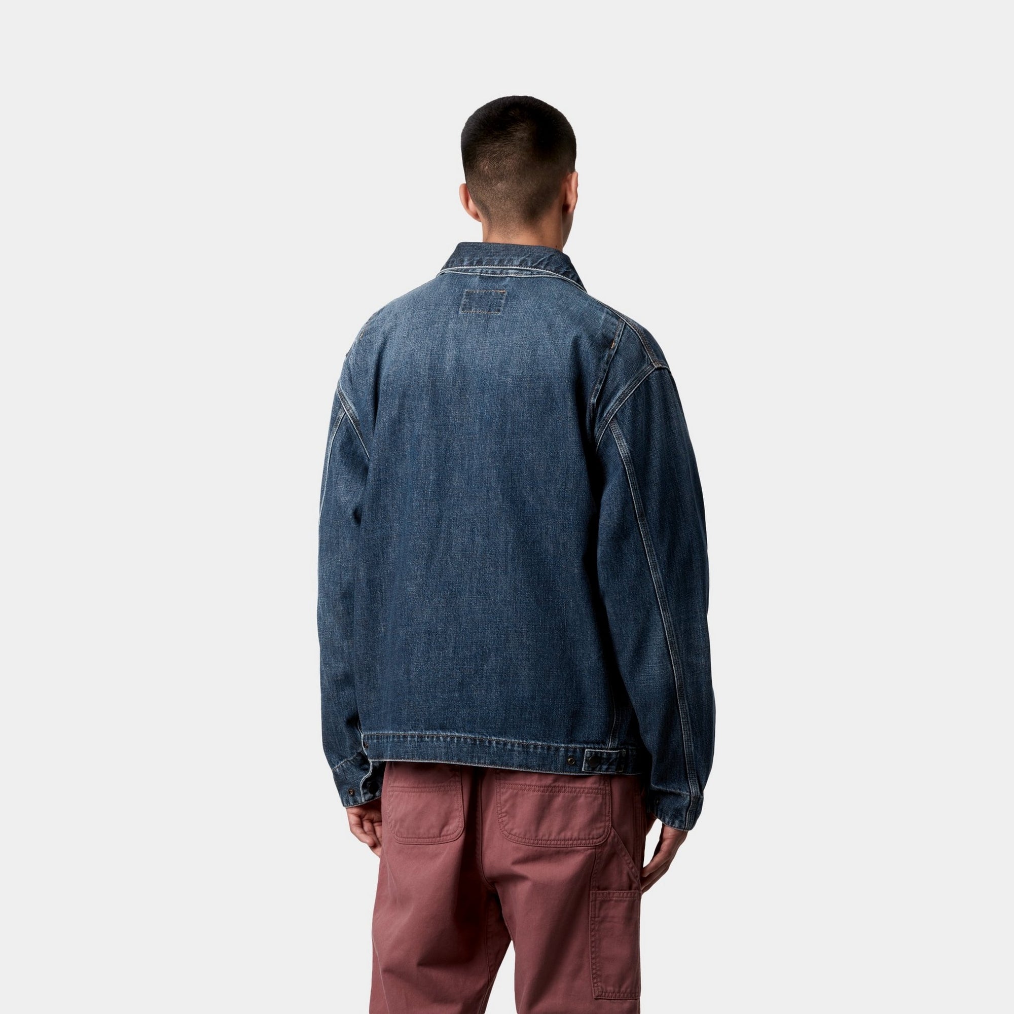 OG Detroit Jacket for Men - Spring Denim Jacket in Dark Blue Used Wash | Vintage Style Outerwear for Casual Wear & Street Fashion