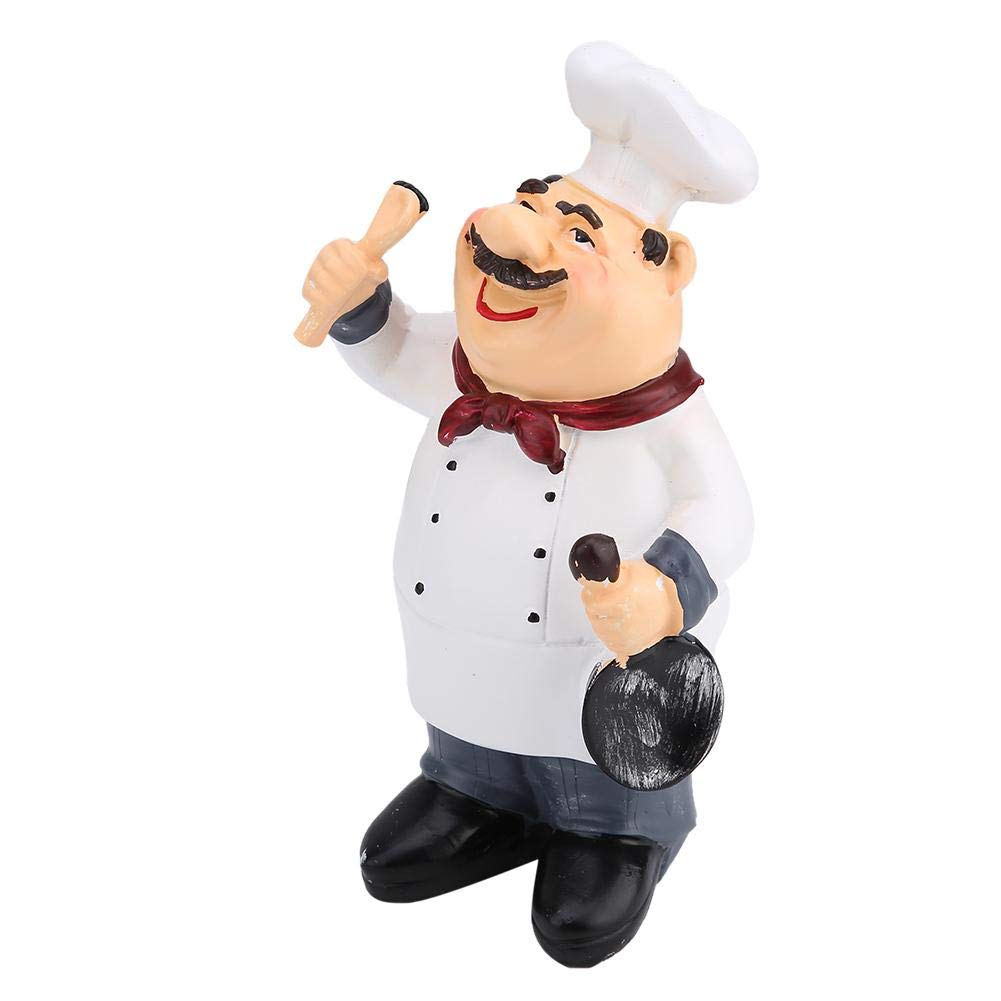 Premium Wal Front Resin Decorative Ornaments - Miniature Chef Figurine for Kitchen Countertop, Table & Restaurant Decor (71110-04) | Perfect for Home, Cafe & Shop Display